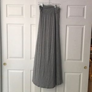 Venus Strapless Grey Low Back Maxi Dress